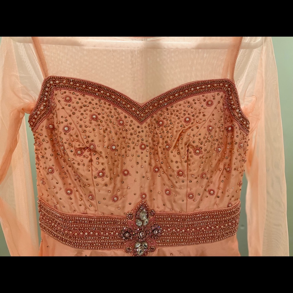 Embellished pink gown (NEVER BEEN WORN)